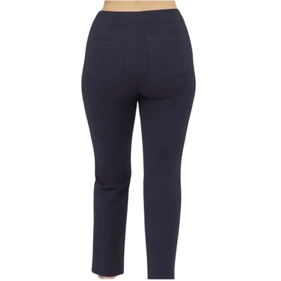 Spanx Women's Polished Ankle Slim Fit Classic Navy Stretch Pants Size Small - Picture 5 of 16